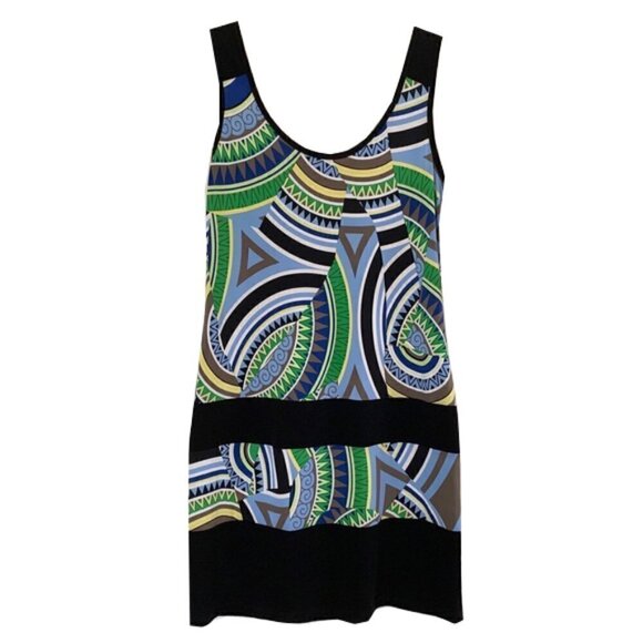 New!! Colorful Abstract Retro Tank Dress. Small. - Picture 1 of 9